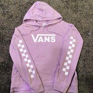 Lilac Vans Hoodie With Checker Detail